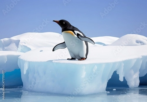 Obraz penguin on ice