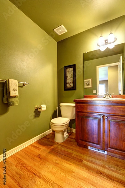Fototapeta Green bathroom interior