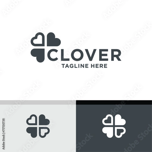 Fototapeta Clover Leaf Logo Design. Simple and Minimalist. Vector illustration