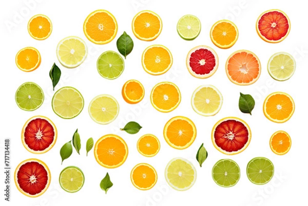 Fototapeta  Set of Lemons on transparent background, isolated, png