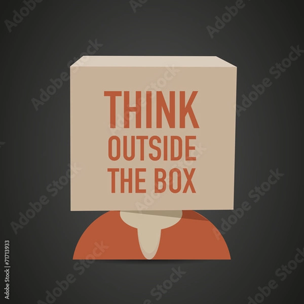Obraz think outside the box head