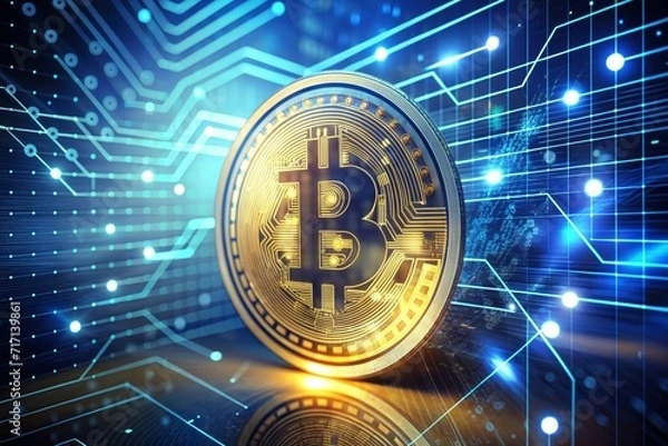 Fototapeta Bitcoin Currency Evolution Concept Background
