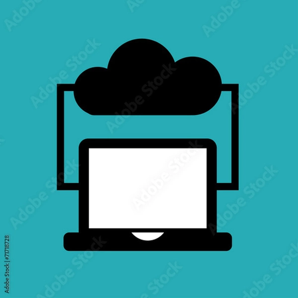 Fototapeta clouds computing design