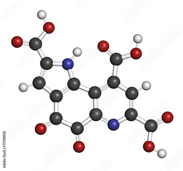 Fototapeta Methoxatin redox cofactor molecule. 3D rendering.