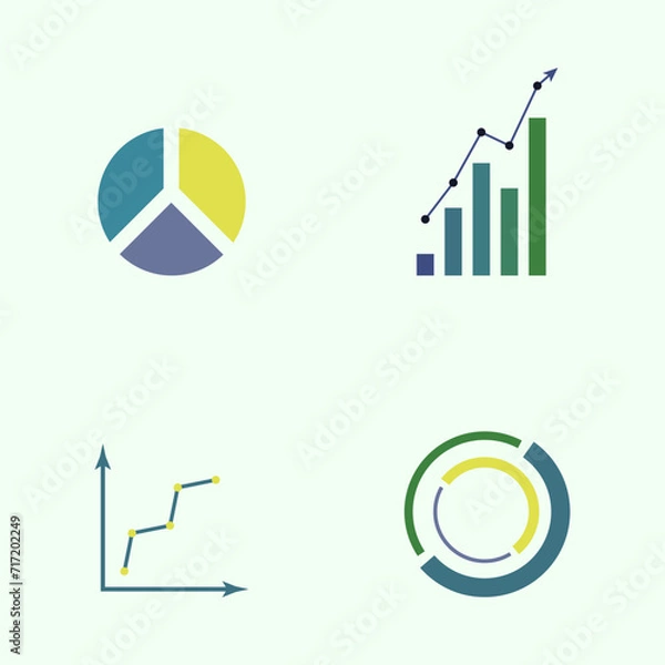Fototapeta Graph icon vector. Growth icon symbol illustration. Business concept economic