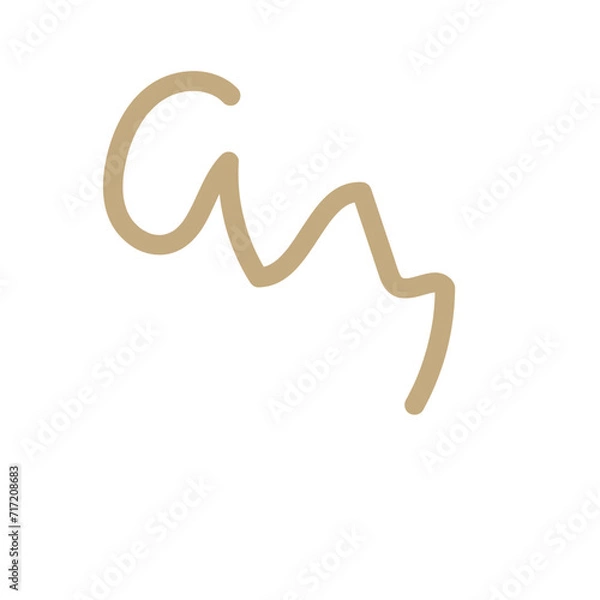 Fototapeta Squiggly abstract line vector