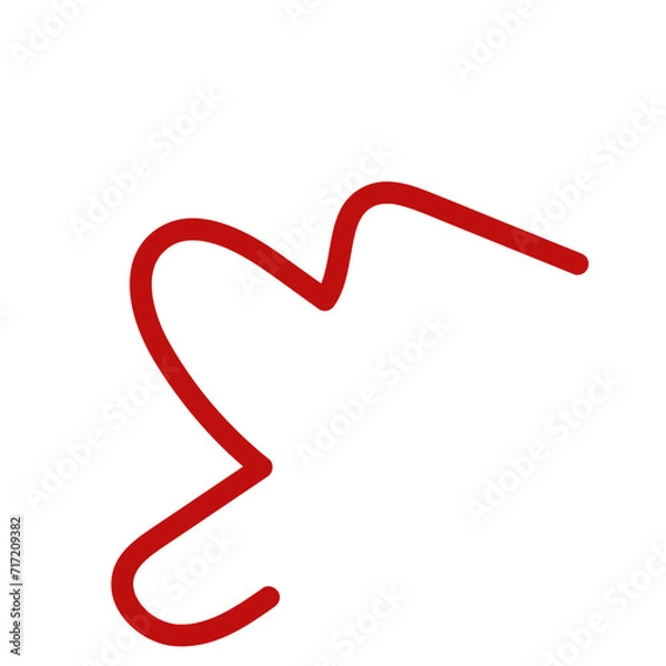 Fototapeta Squiggly abstract line vector