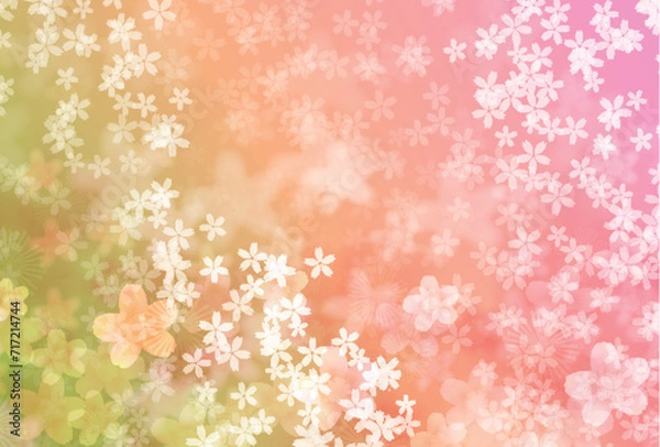 Fototapeta 桜　春　花びら　背景	