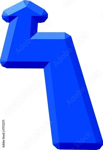 Fototapeta blauer Pfeil