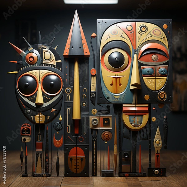 Fototapeta Geometric Shape Characters