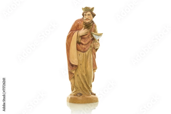 Obraz Holzfigur  König  Weihnachtskrippe 
