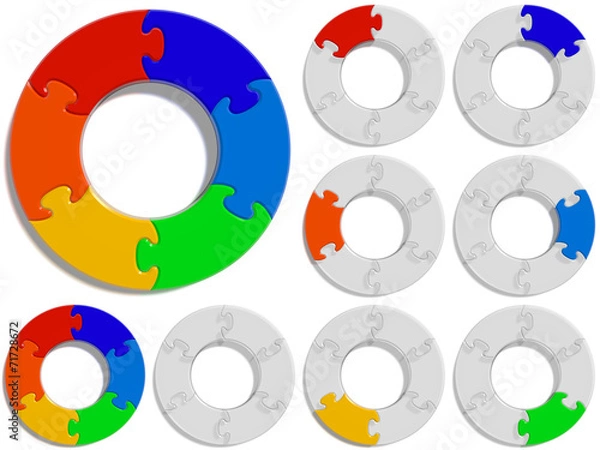 Fototapeta Circle Puzzle 06