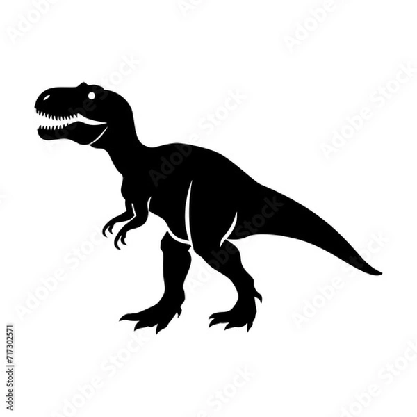 Fototapeta Silhouette Dinosaur black color only