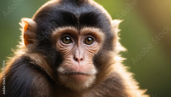 Fototapeta Cute Monkey Portrait in Jungle