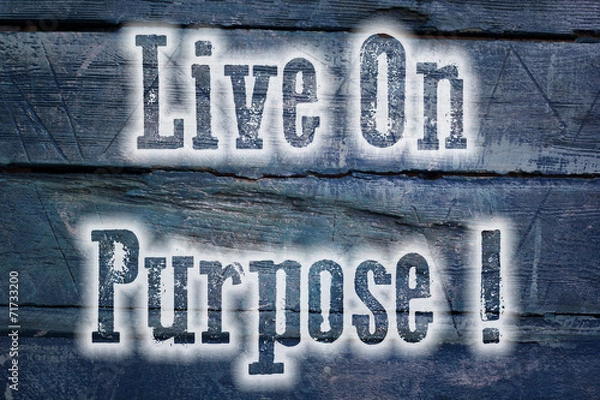 Fototapeta Live On Purpose Concept