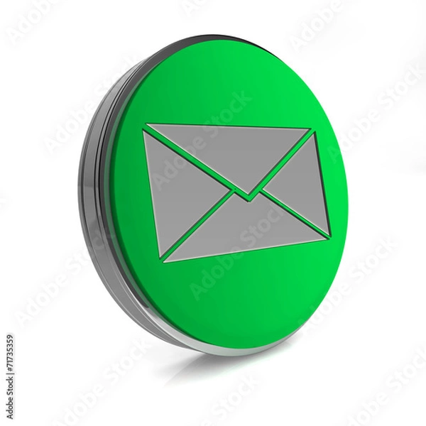 Obraz send circular icon on white background