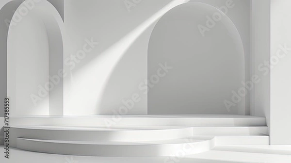 Fototapeta Empty White Blank Display Studio