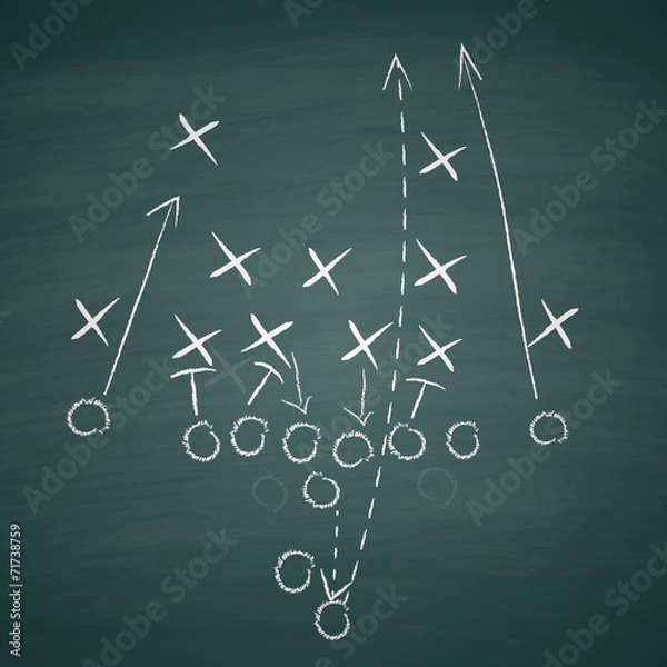 Obraz football tactic on board