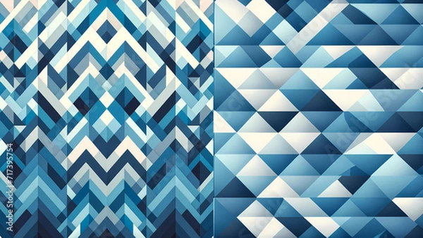 Obraz background wallpaper with a blue triangle pattern