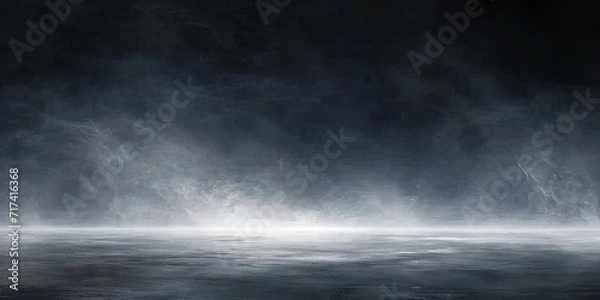 Fototapeta Smoke melds with scenes of blackened fog dark background merges into mesmerizing light. Nature horizon becomes dramatically abstract with weather patterns painting landscape both beautiful