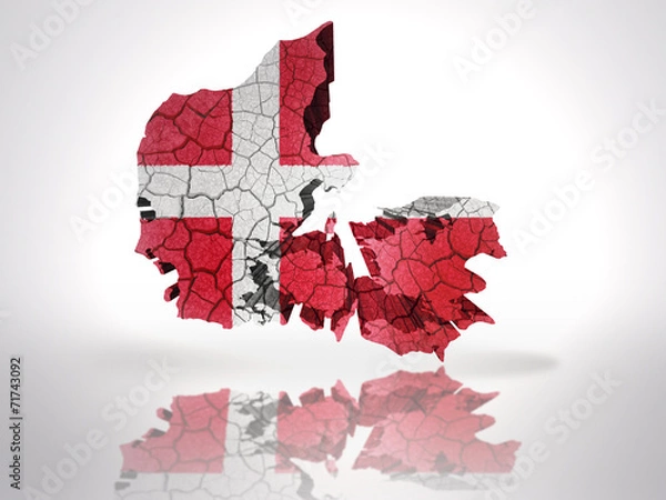 Obraz Map of  Denmark