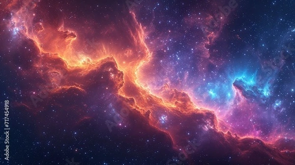 Fototapeta Nebula Galaxies Space Elements This Image, Background Banner HD