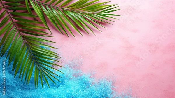 Fototapeta background with palm trees