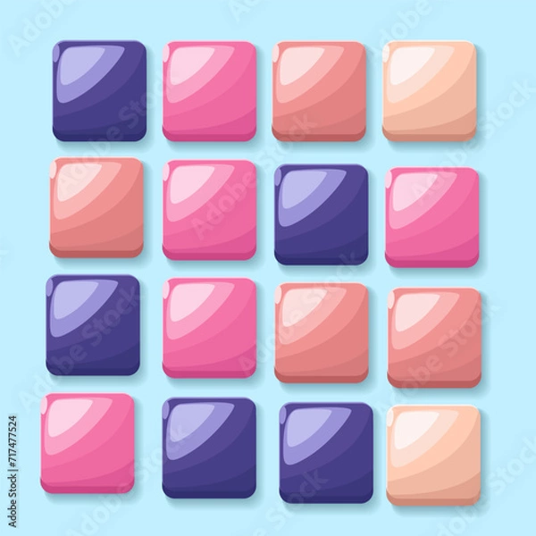 Obraz Brick game with shiny style candy