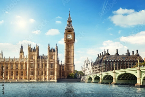 Obraz Big Ben w słoneczny dzień, Londyn