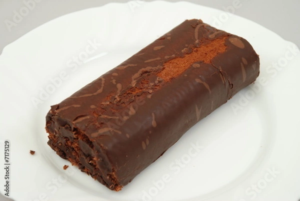 Obraz tasty chocolate roll cake