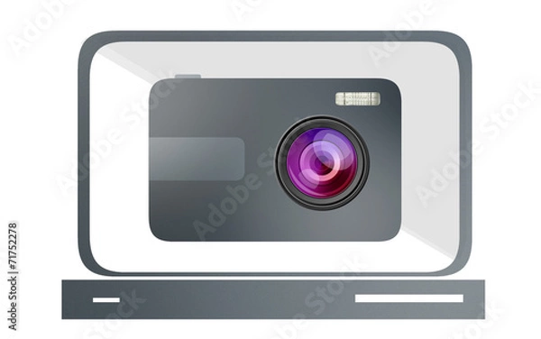 Obraz laptop and digital camera