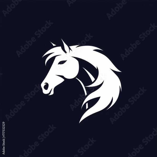 Fototapeta horse head minimalist logo