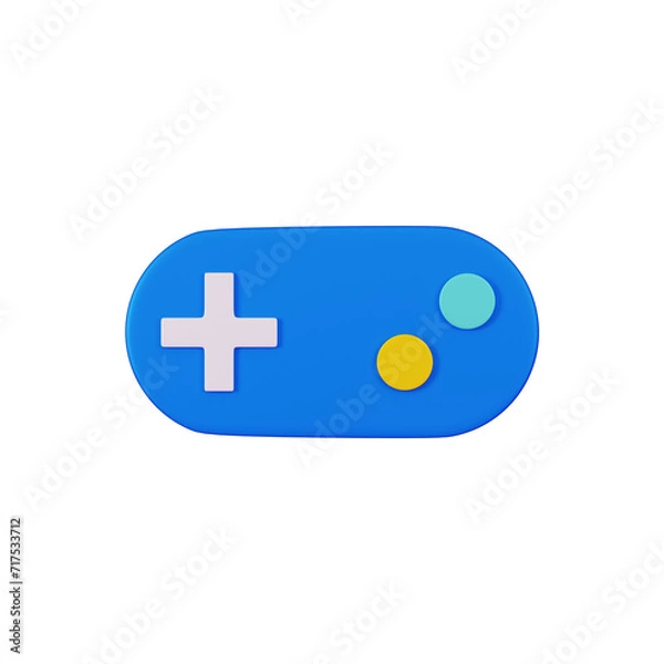 Fototapeta 3d Game controller icon render high quality and white background