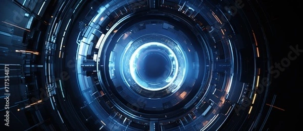 Obraz A background with a circle concept depicting sophisticated technology. generative AI