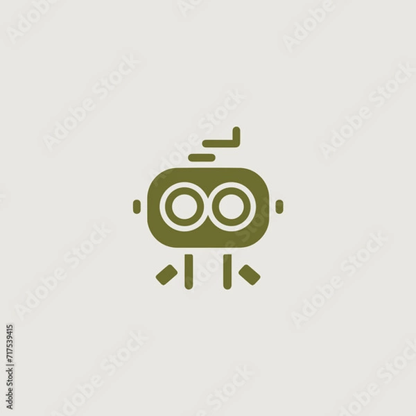 Obraz ロボットをシンボリックに用いたロゴのベクター画像