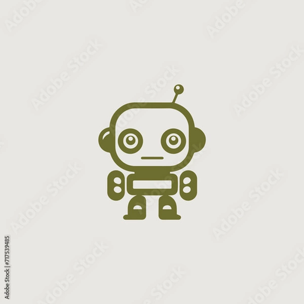 Obraz ロボットをシンボリックに用いたロゴのベクター画像