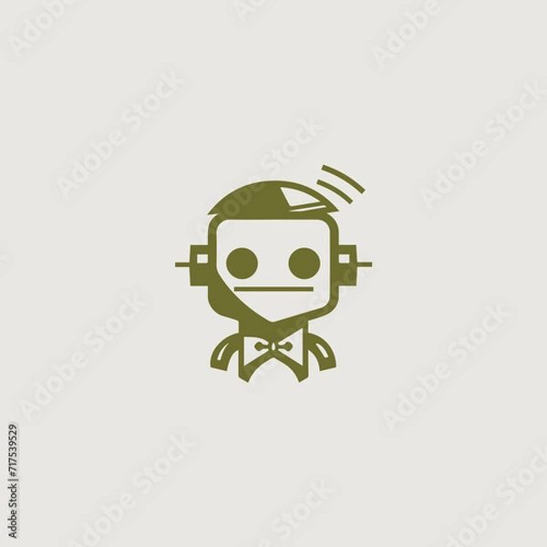 Obraz ロボットをシンボリックに用いたロゴのベクター画像