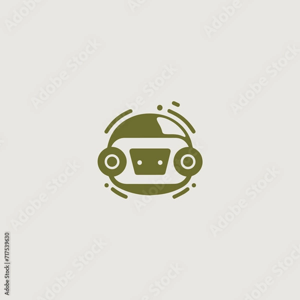 Obraz ロボットをシンボリックに用いたロゴのベクター画像