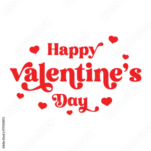 Obraz Happy valentines day typo greeting card template