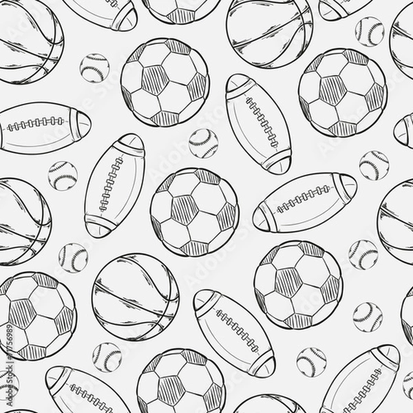 Fototapeta sketch of different balls