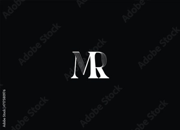 Obraz Best MR letter logo design 