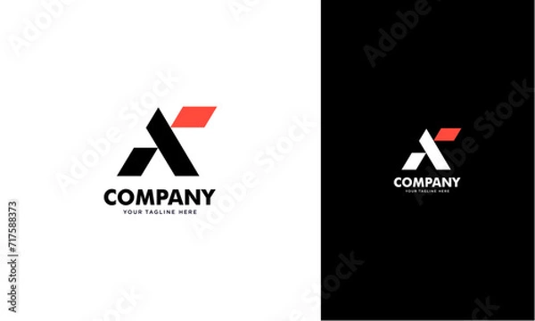Fototapeta AF or FA initial logo concept monogram,logo template designed to make your logo process easy and approachable. All colors and text can be modified