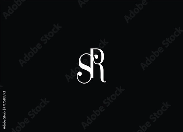 Obraz Best RS letter logo design and initial logo