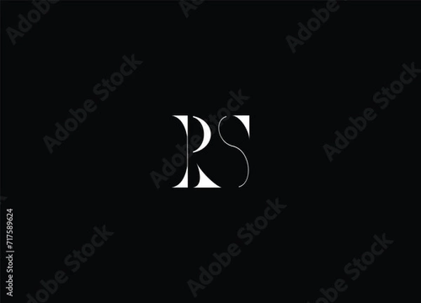 Obraz Best RS letter logo design and initial logo