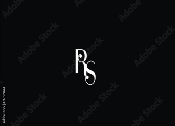 Obraz Best RS letter logo design and initial logo
