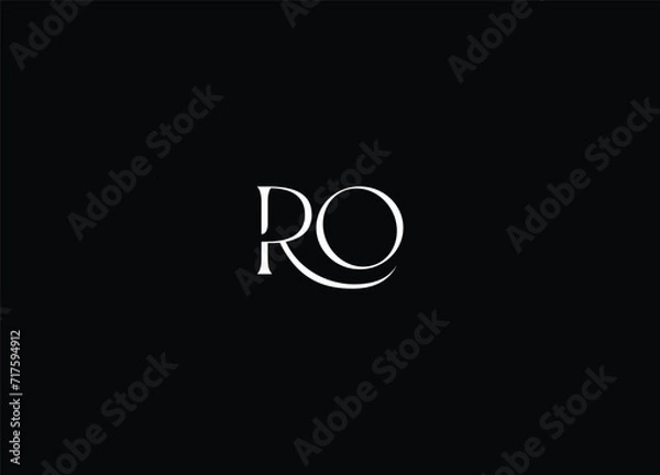 Obraz Best RO letter logo and initial logo