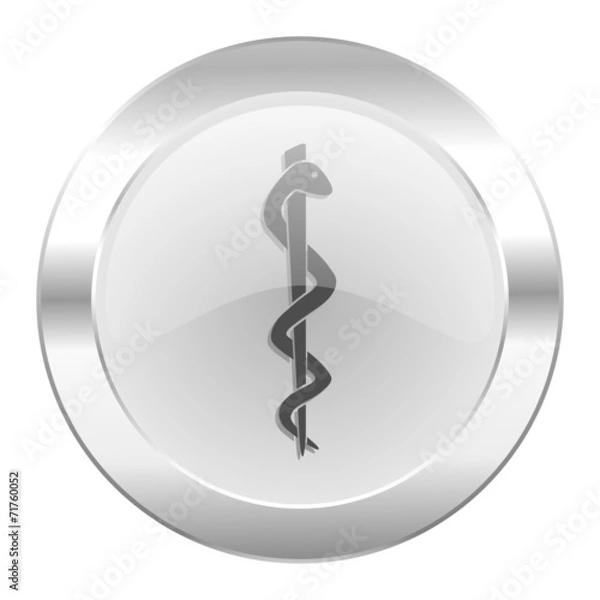 Fototapeta emergency chrome web icon isolated