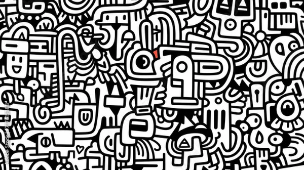 Fototapeta Cute graffiti art abstract background poster web page PPT, art background
