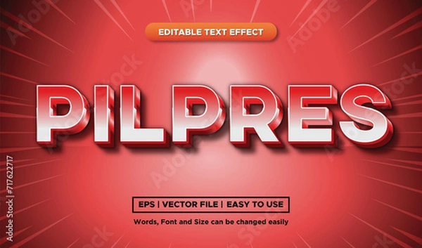 Obraz Presidential election text effect editable, bold red, 3d style