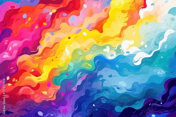 Obraz LGBT abstract colorful rainbow banner. Free space for text and design